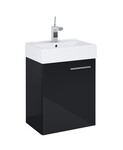 Zestaw szafka z umywalką TINY 45 1d black hg pdw (um. white)