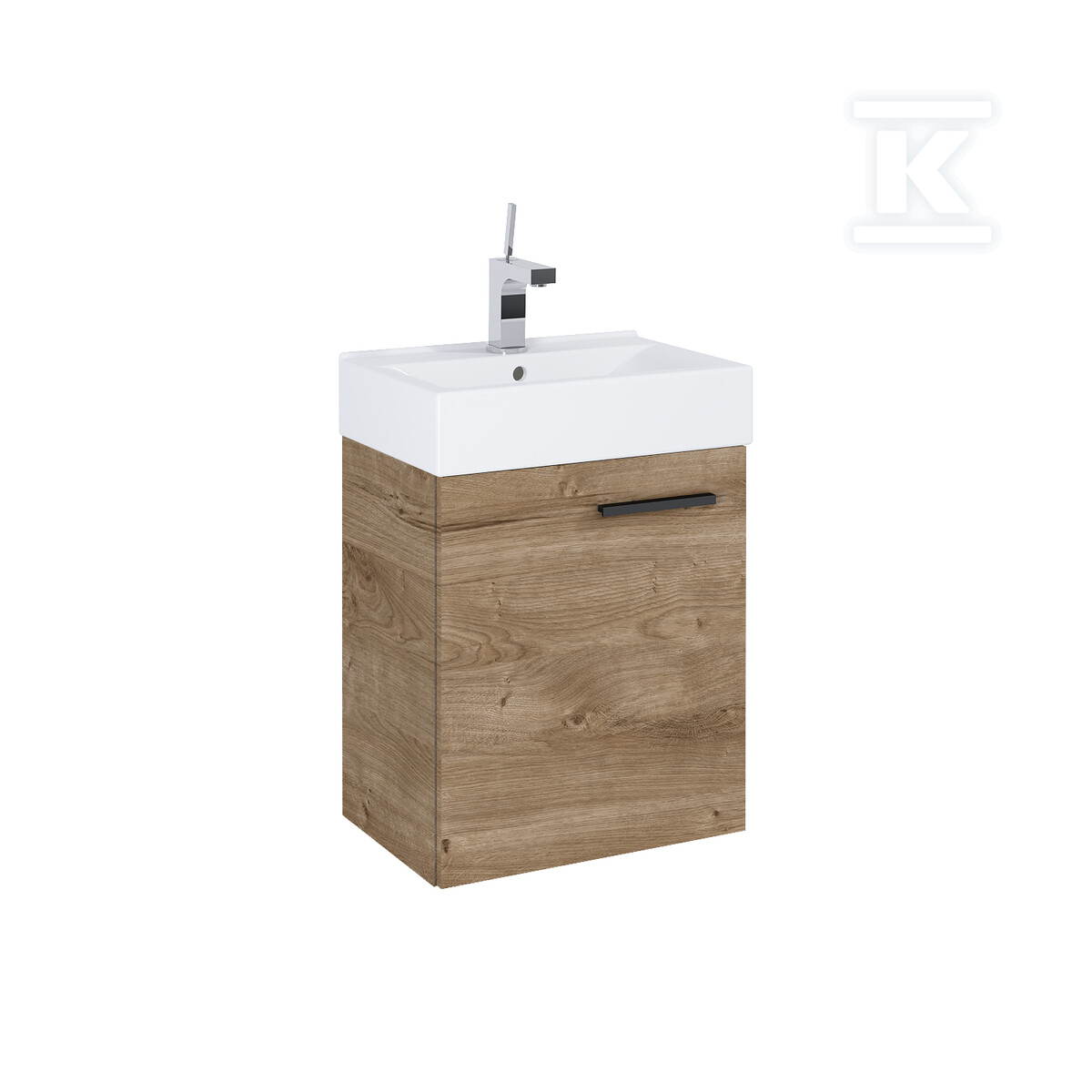 Zestaw szafka z umywalką TINY 45 1d dąb - RE020451157050