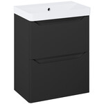 Zestaw szafka z umywalką HELO compact 50 2s black matt pdw