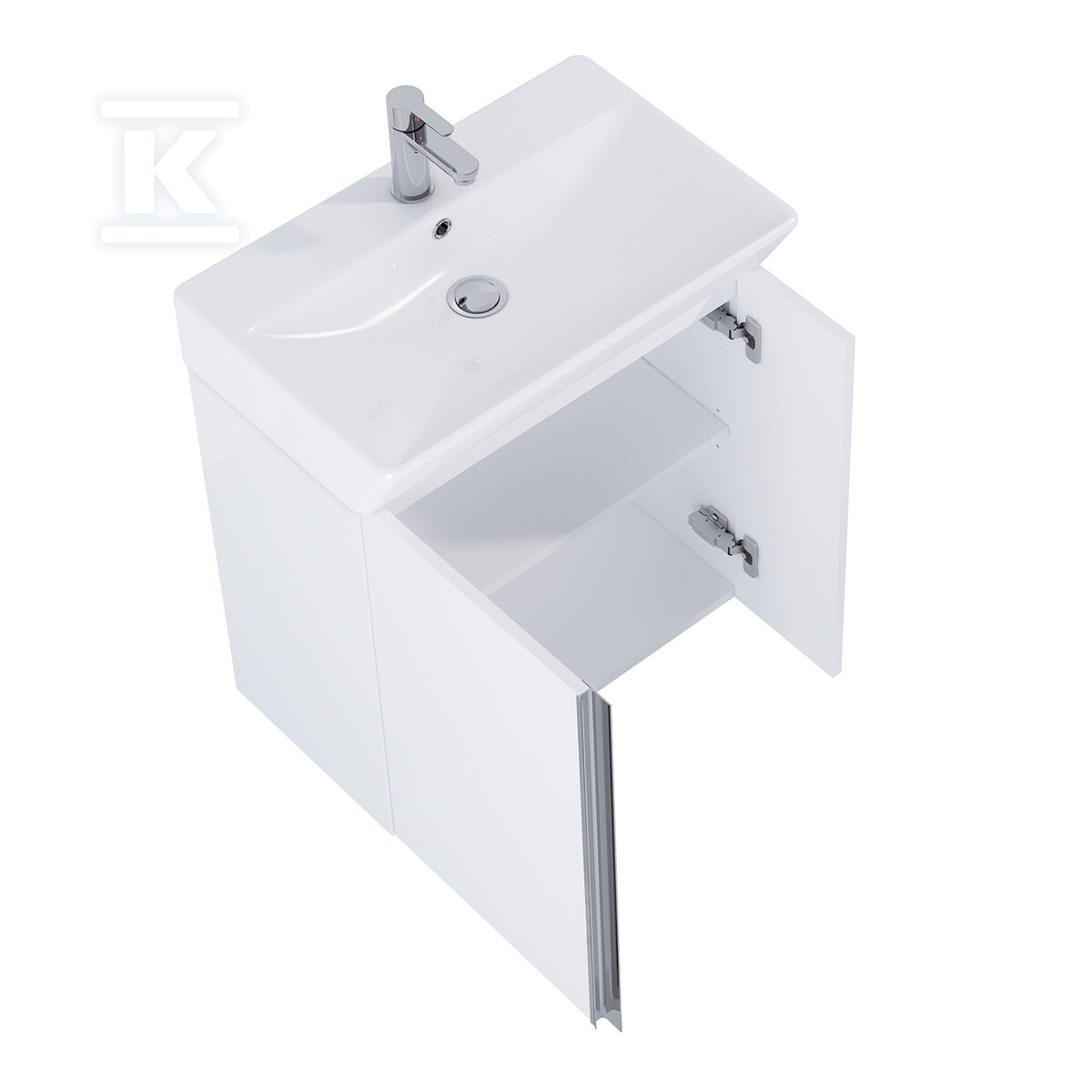 Zestaw z umywalką SKYE 60 2d white hg - RE020600128060
