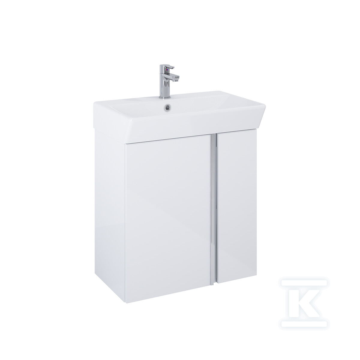 Zestaw z umywalką SKYE 60 2d white hg - RE020600128060