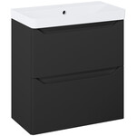Zestaw szafka z umywalką HELO compact 60 2s black matt pdw