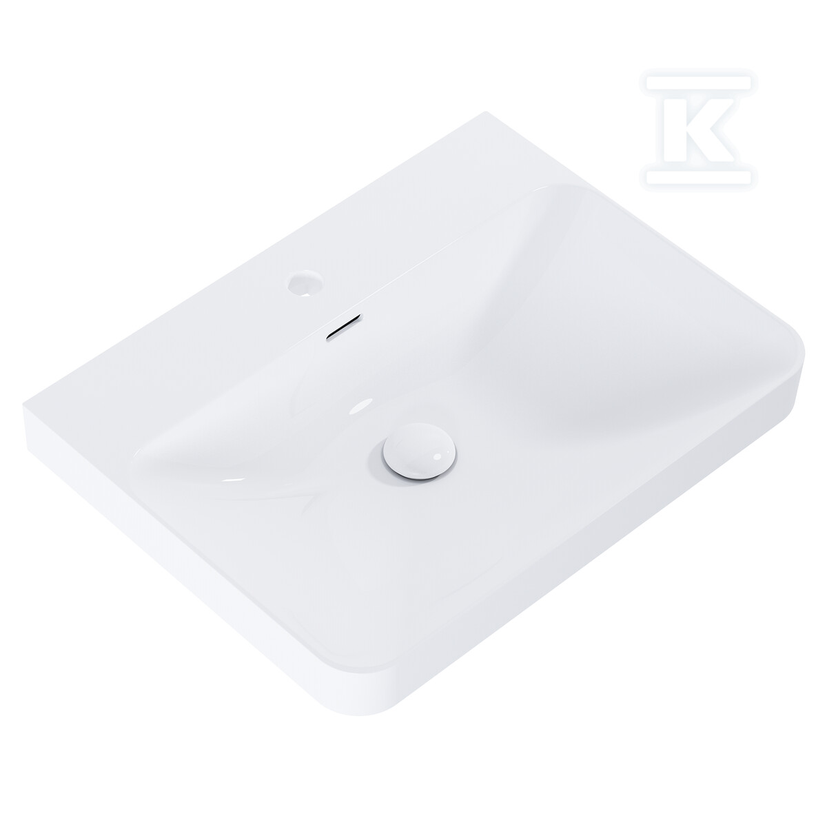 Umywalka SOFT 60, ceram white hg - RE040060118060
