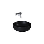 Umywalka LORCA 42x42 blat, ceram black matt