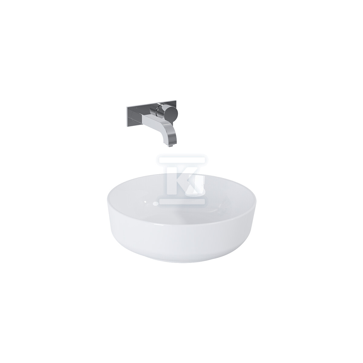 Umywalka LORCA 42x42 blat, ceram white - RE040420048060