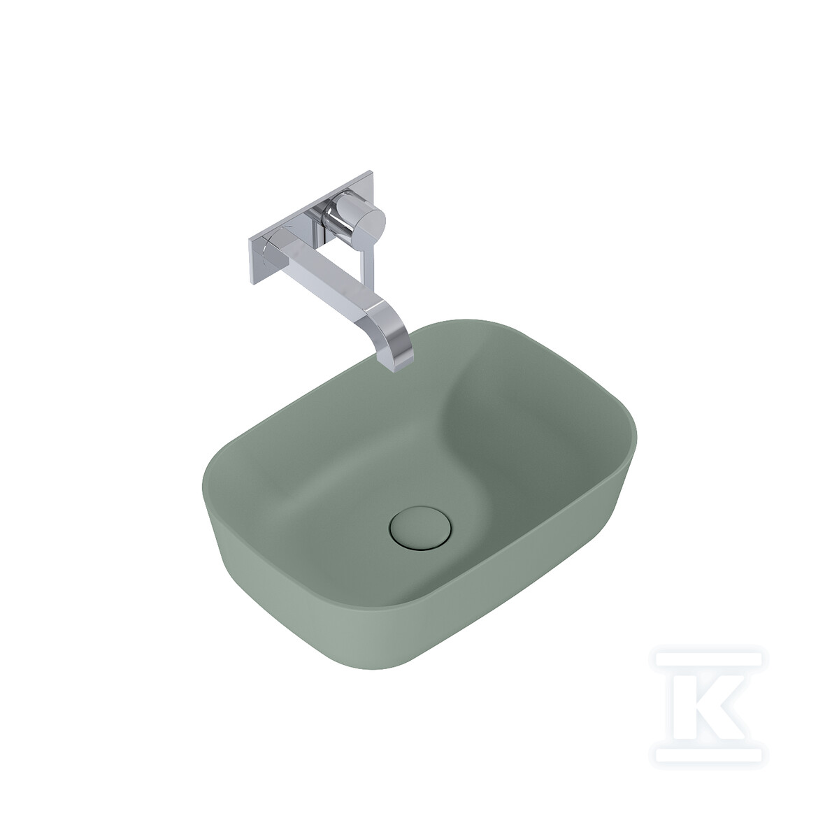 Umywalka RENI 46x33 blat, ceram sage - RE040460031470