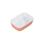 Umywalka RENI 46x33 blat, ceram white hg/terra pinkt