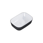 Umywalka RENI 46x33 blat, ceram white hg/blackt