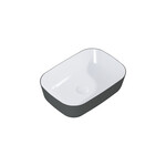 Umywalka RENI 46x33 blat, ceram white hg/anthracitet