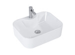 Umywalka FIONA 48x37 blat, ceram white hg