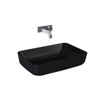 Umywalka NOMIA 50x39 blat, ceram black matt