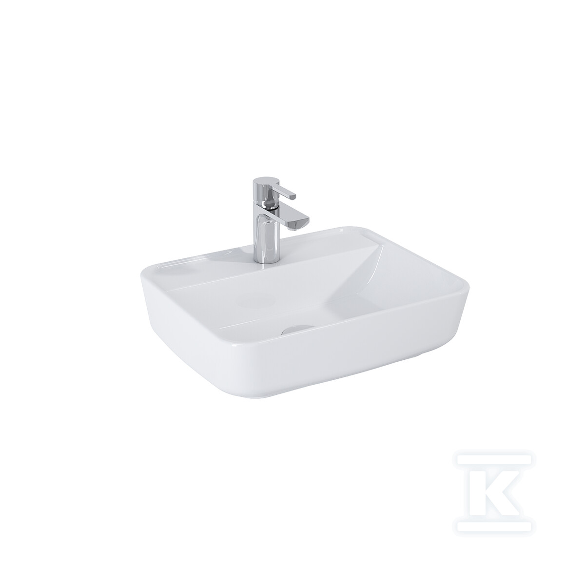 Umywalka ENZO 50x40 blat, ceram white - RE040500148060
