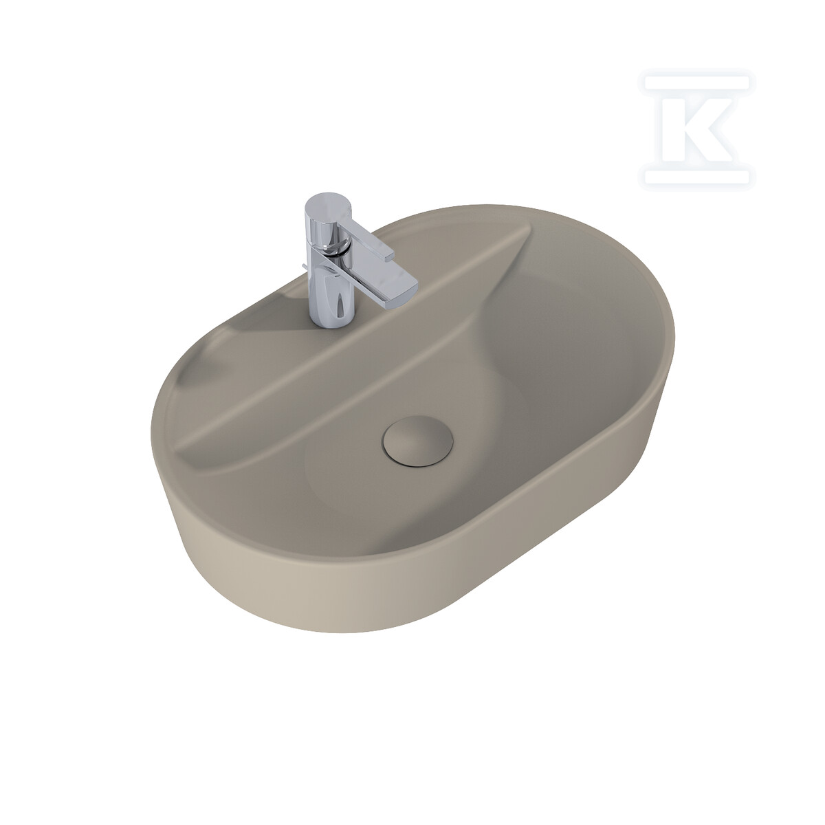 Umywalka BABETTE 62x41 blat, ceram fume - RE040620017020