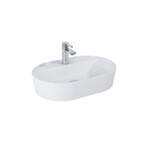 Umywalka BABETTE 62x41 blat, ceram white hg