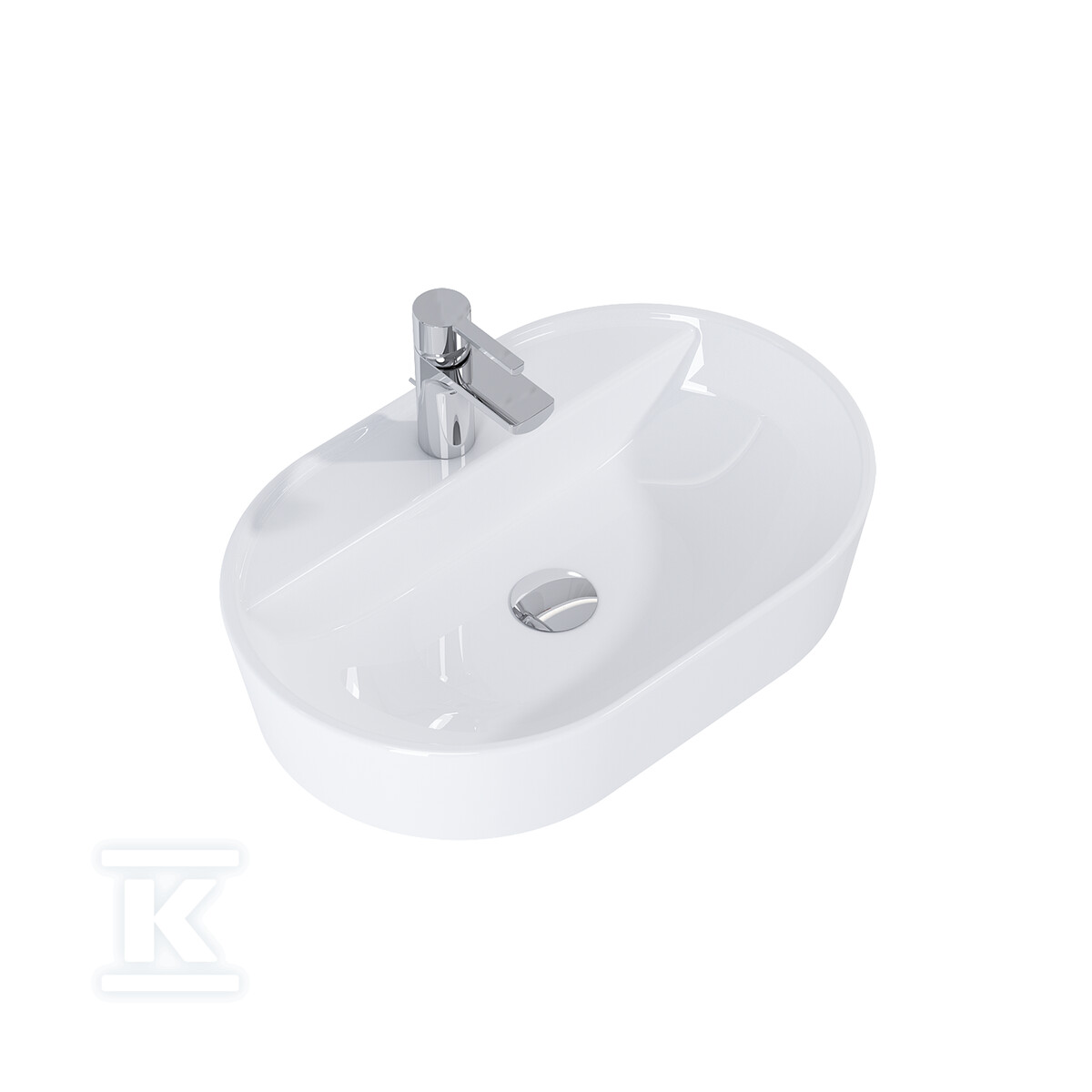 Umywalka BABETTE 62x41 blat, ceram - RE040620018060