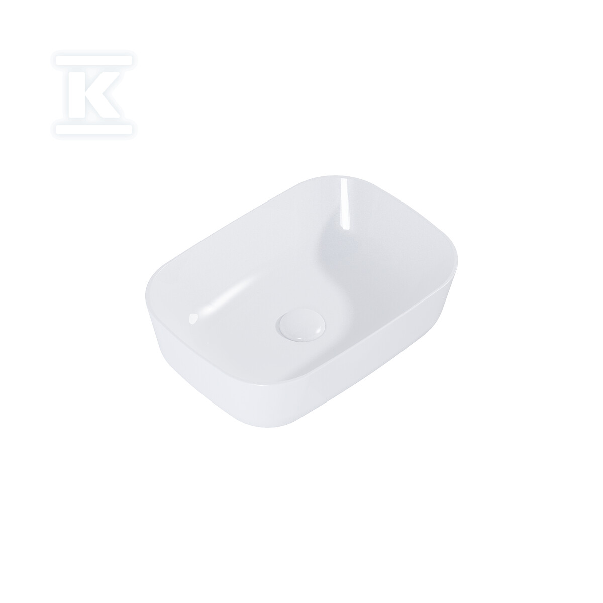 Umywalka RENI 46x33 blat, ceram white - RE040800038060