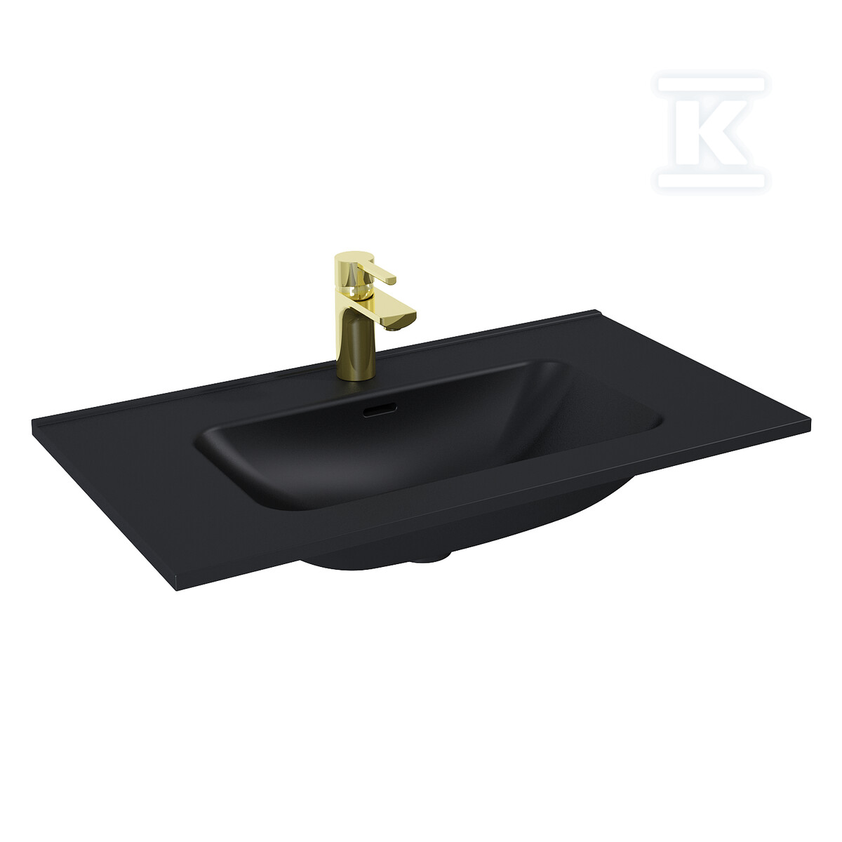 Umywalka SKAPPA 80, ceram black matt - RE040803067160
