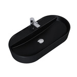 Umywalka BABETTE 82x42 blat, ceram black matt