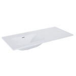 Umywalka SKAPPA 100 bez otworu lewa (60+40) ceram white hg