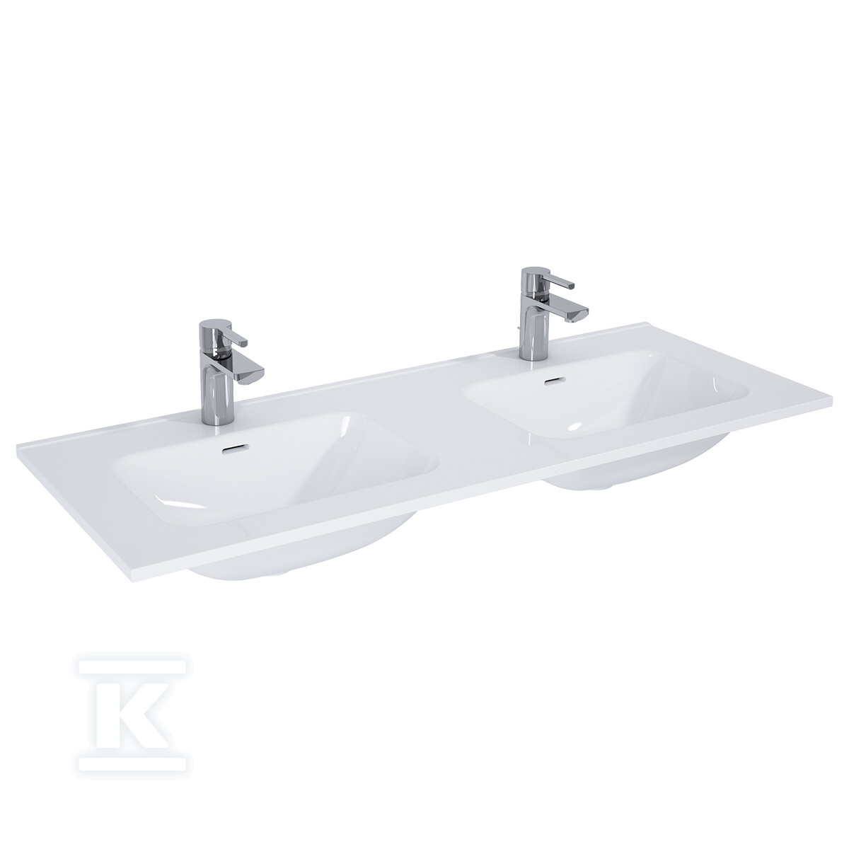 Umywalka SKAPPA 120 duo, ceram white hg - RE041203068060