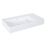 Umywalka LEVEL 80 lewa ścienna, solid-surface white matt