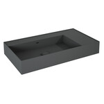 Umywalka LEVEL 80 lewa ścienna, solid-surface anthracitet