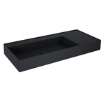 Umywalka LEVEL 100 lewa ścienna, solid-surface black matt