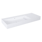 Umywalka LEVEL 120 lewa ścienna, solid-surface white matt