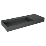 Umywalka LEVEL 120 lewa ścienna, solid-surface anthracitet