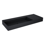Umywalka LEVEL 120 lewa ścienna, solid-surface black matt