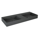 Umywalka LEVEL 120 duo ścienna, solid-surface anthracitet