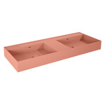 Umywalka LEVEL 120 duo ścienna, solid-surface terra pinkt