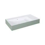 Umywalka LEVEL 80 lewa ścienna, solid-surface whitet/saget