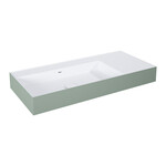 Umywalka LEVEL 100 lewa ścienna, solid-surface whitet/saget