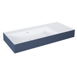Umywalka LEVEL 100 lewa ścienna, solid-surface whitet/navy bluet