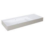 Umywalka LEVEL 120 lewa ścienna, solid-surface whitet/fumet