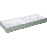 Umywalka LEVEL 120 duo ścienna, solid-surface whitet/saget