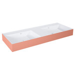 Umywalka LEVEL 120 duo ścienna, solid-surface whitet/terra pinkt