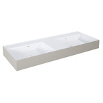 Umywalka LEVEL 120 duo ścienna, solid-surface whitet/fumet