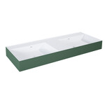 Umywalka LEVEL 120 duo ścienna, solid-surface whitet/forest greent