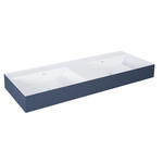 Umywalka LEVEL 120 duo ścienna, solid-surface whitet/navy bluet