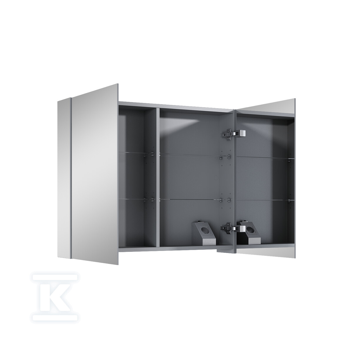 Szafka wisząca z lustrami medium 80 2d - RE064658000010