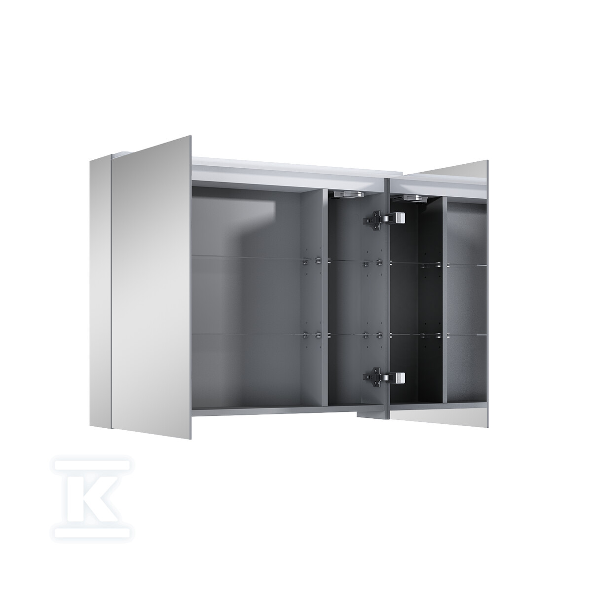 Szafka wisząca z lustrami premium 80 2d - RE064664000010