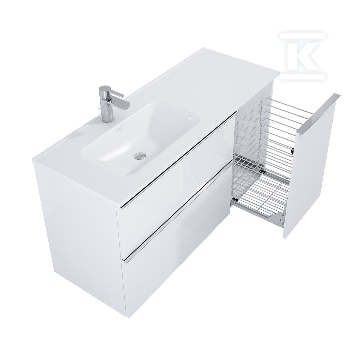 Komoda LOOK 40 z koszem cargo white hg - RE080402028060