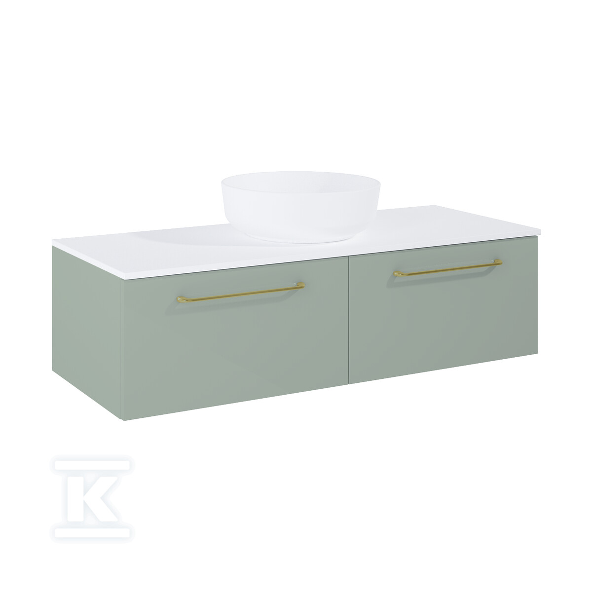 Komoda LOOK slim 120 2s sage matt pdw - RE081204021470