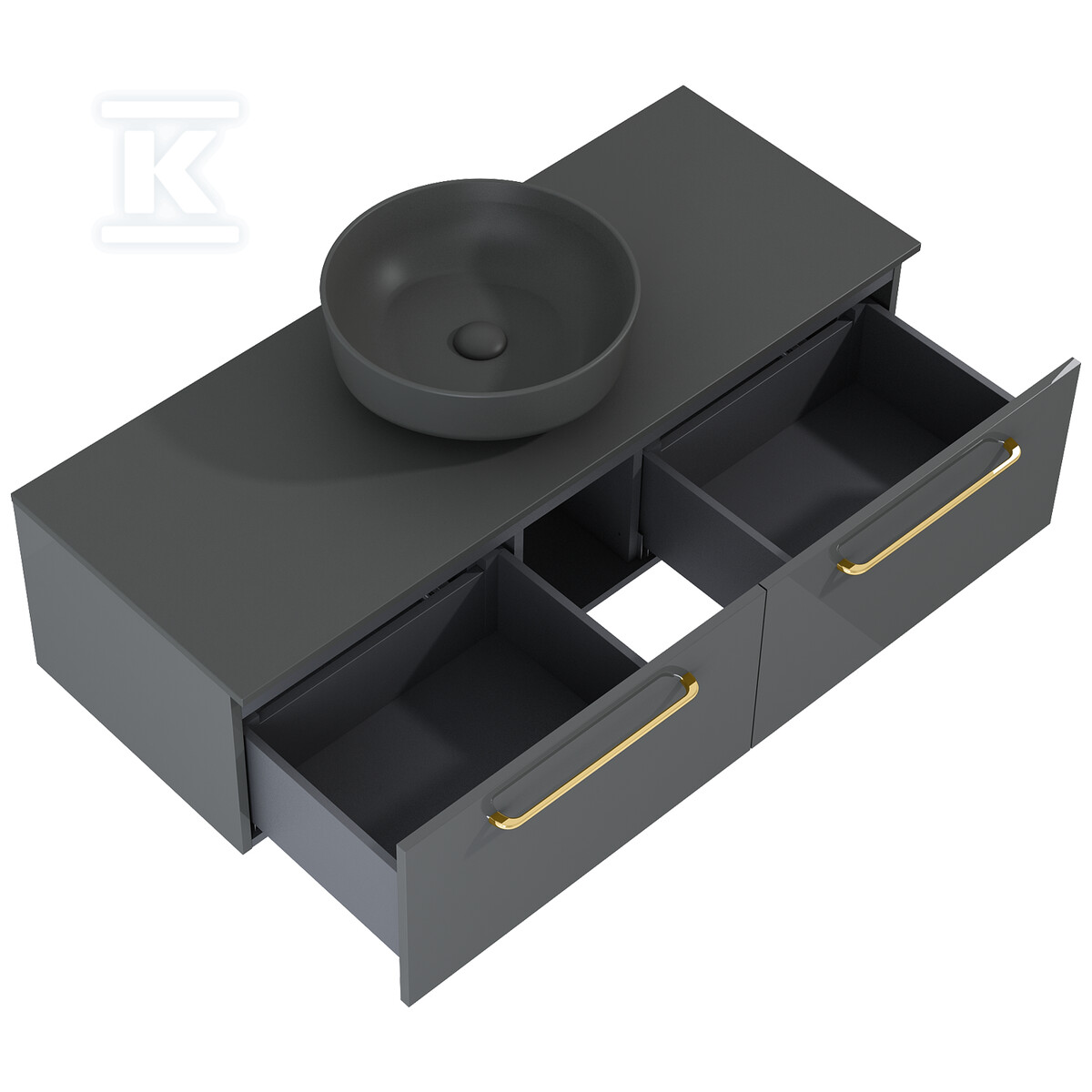 Komoda LOOK slim 120 2s anthracite hg - RE081204026610