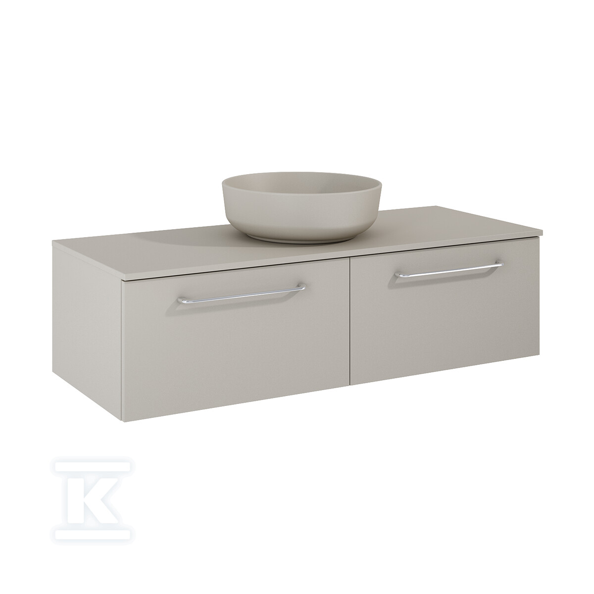 Komoda LOOK slim 120 2s fume matt pdw - RE081204027020