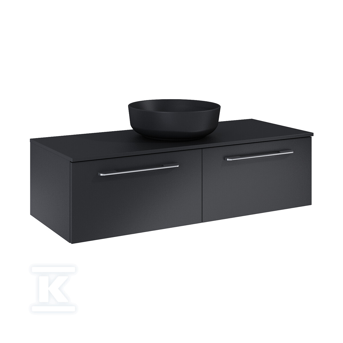 Komoda LOOK slim 120 2s black matt pdw - RE081204027160