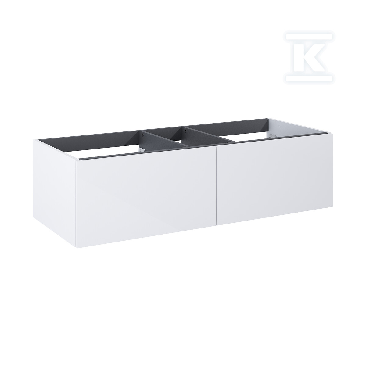 Komoda LOOK slim 120 2s white hg pdw - RE081204028060