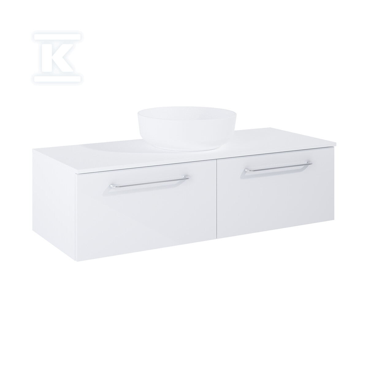 Komoda LOOK slim 120 2s white hg pdw - RE081204028060